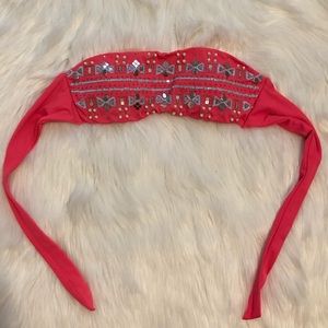 Victoria Secret pink strapless bikini top